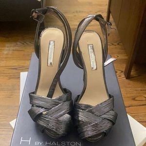 H by Halston heels in size 5.5. Wore a few times.